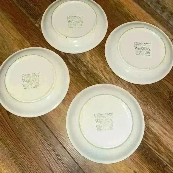 Holiday Wilderness by TIENSHAN Salad Plate Discontinued Set Of 4 🎁 Great Gift! - Picture 8 of 9